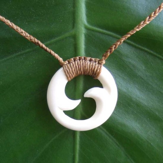 【表示現品】ボーンカービングペンダント【スパイラル】 - BTC-30053