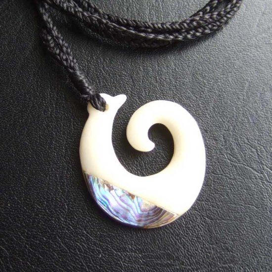 ボーンカービングペンダント【スパイラル】 - BTC-30080