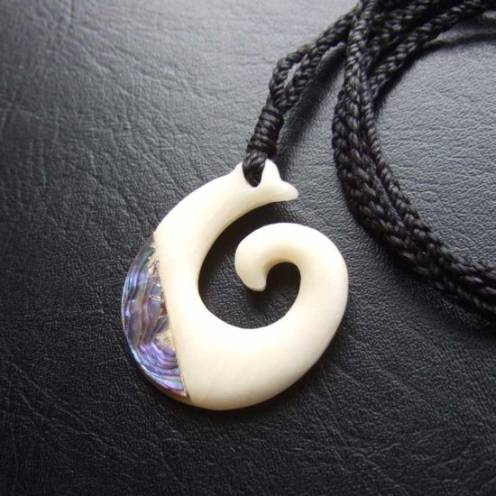 ボーンカービングペンダント【スパイラル】 - BTC-30080