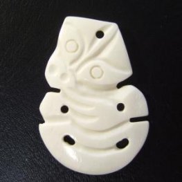 ボーンカービングペンダント【Tiki】 - 11008nzd ボーンカービングペンダント【Tiki】 - 11008nzd