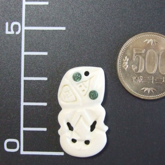 ボーンカービングペンダント【Tiki】 - 11009chd