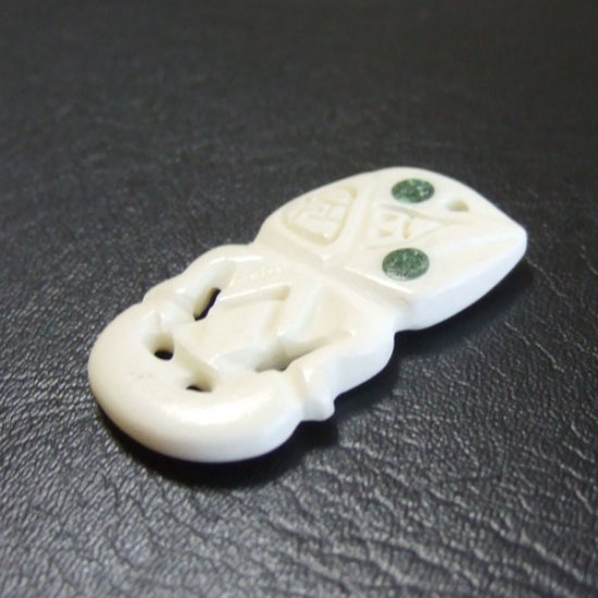 ボーンカービングペンダント【Tiki】 - 11009chd