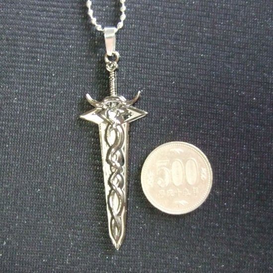 ステンレス製 剣デザインペンダント-emd00022