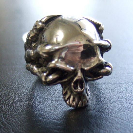 ステンレス製スカルデザインリング #11