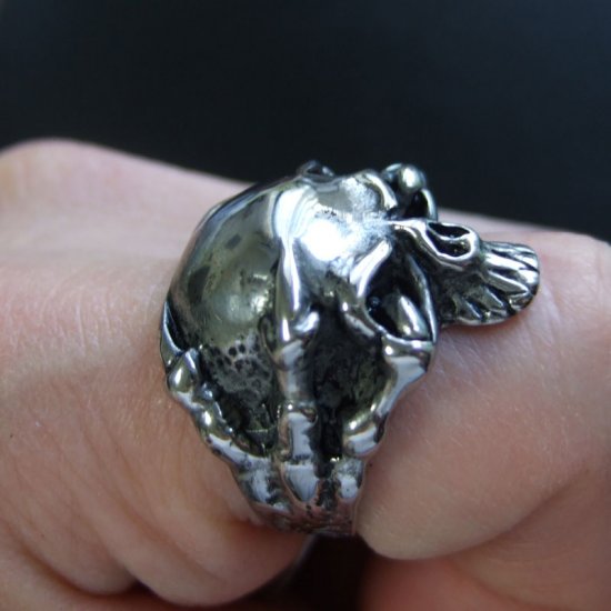 ステンレス製スカルデザインリング #11