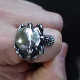 ステンレス製スカルデザインリング #11