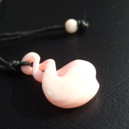 カービングペンダント【ダブルツイスト】ピンクシェル - 10001nzc 《一点もの》 カービングペンダント【ダブルツイスト】ピンクシェル - 10001nzc 《一点もの》