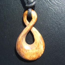 ステイン ボーンカービングペンダント【ツイスト】 - 10007chd