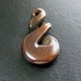 ステイン ボーンカービングペンダント【ダブルツイスト】 - 10026chd