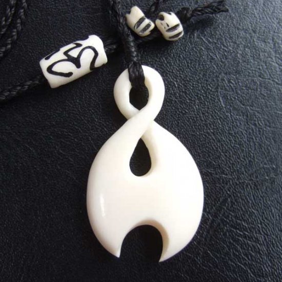 ボーンカービンングペンダント【ツイスト】 - BCT-30016