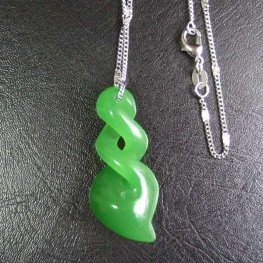 グリーンストーンペンダント【ダブルツイスト】 - BTC-30001 グリーンストーンペンダント【ダブルツイスト】 - BTC-30001