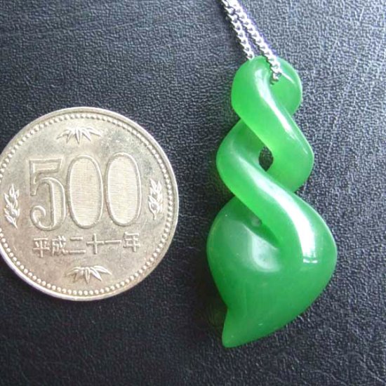 グリーンストーンペンダント【ダブルツイスト】 - BTC-30001