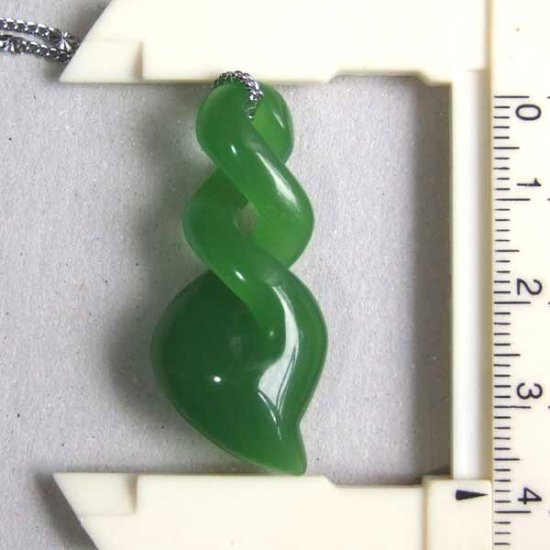 グリーンストーンペンダント【ダブルツイスト】 - BTC-30001