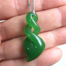 グリーンストーンペンダント【ダブルツイスト】 - BTC-30001 グリーンストーンペンダント【ダブルツイスト】 - BTC-30001