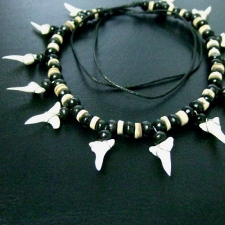 【表示現品】本物のサメの歯ネックレス - 20100esw