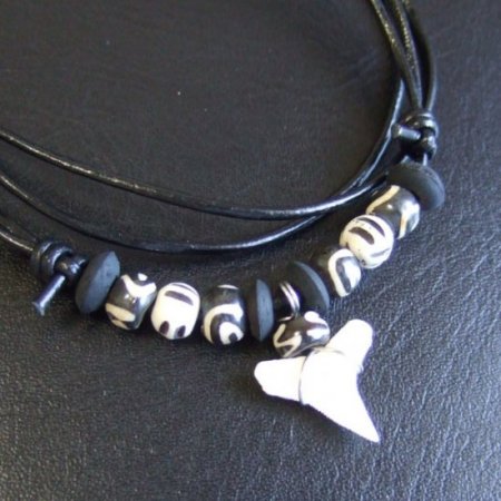 【表示現品】サメの歯ネックレス（オオメジロザメの歯） - 20929zhb
