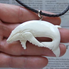 【表示現品】ボーンカービングペンダント【ザトウクジラ】 - 14058zhb  【表示現品】ボーンカービングペンダント【ザトウクジラ】 - 14058zhb