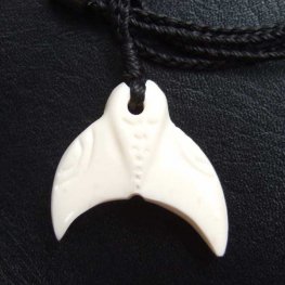 【表示現品】ボーンカービングペンダント【ホエールテール】 - BCT-30020