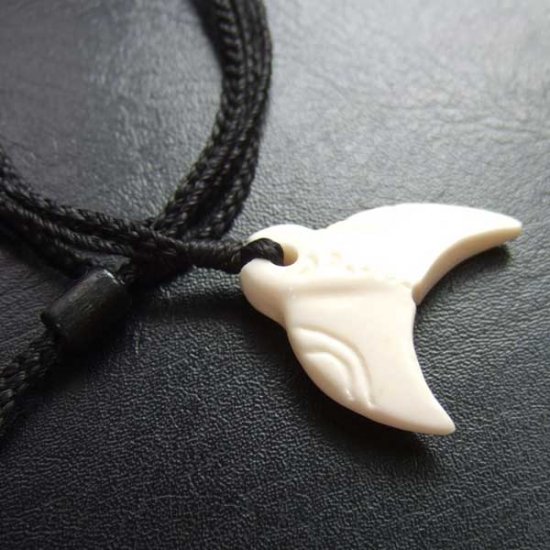 【表示現品】ボーンカービングペンダント【ホエールテール】 - BCT-30020