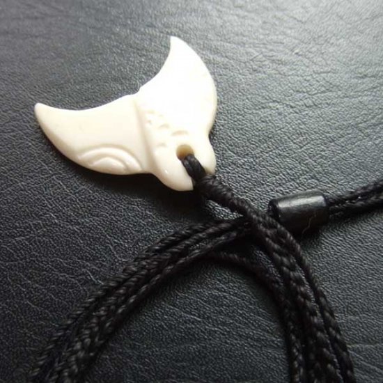 【表示現品】ボーンカービングペンダント【ホエールテール】 - BCT-30020