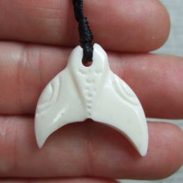 【表示現品】ボーンカービングペンダント【ホエールテール】 - BCT-30020