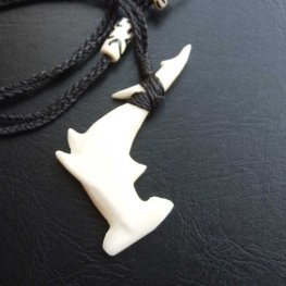 ボーンカービングペンダント【ハンマーヘッド】 - BTC-30046《一点もの》