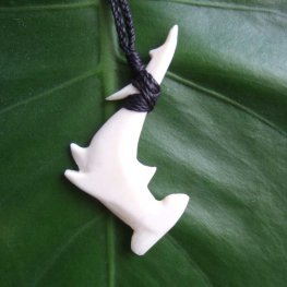 ボーンカービングペンダント【ハンマーヘッド】 - BTC-30046《一点もの》