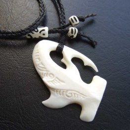 ボーンカービングペンダント【ハンマーヘッド】 - BTC-30067《一点もの》