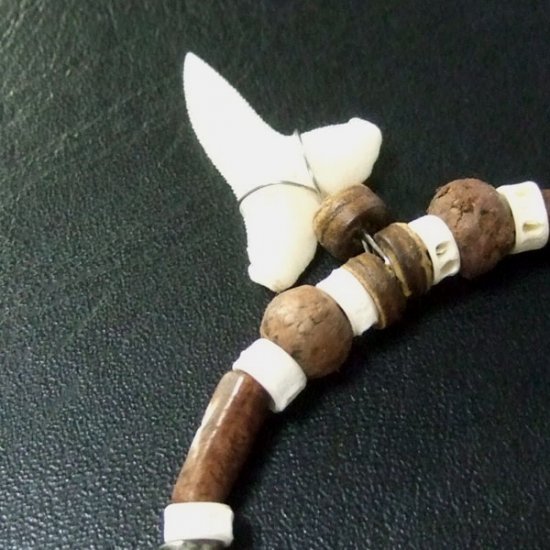 本物のサメの歯ネックレス - 20050etk