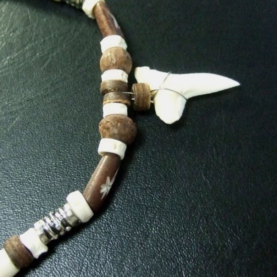 本物のサメの歯ネックレス - 20050etk