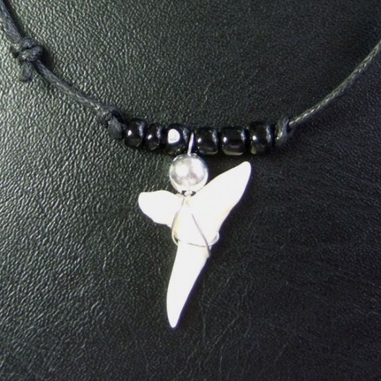 本物のサメの歯ネックレス - 20063esw