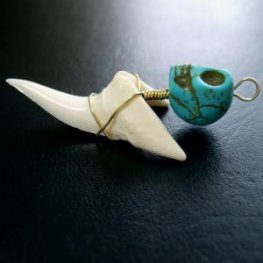 【表示現品】大サイズ アオザメの歯(約4.1cm)ペンダント - 20120zhb  【表示現品】大サイズ アオザメの歯(約4.1cm)ペンダント - 20120zhb