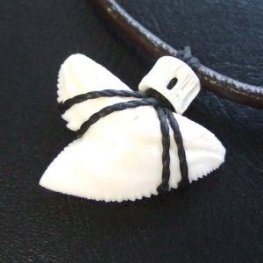 【表示現品】」イタチザメ（タイガーシャーク）の歯チョーカー 2.8 cm - 20372zhb