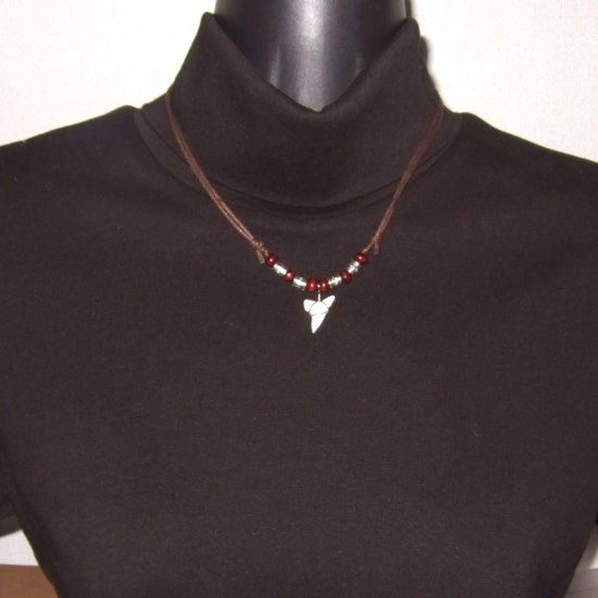 【表示現品】アオザメの歯ネックレス - 20754zhb