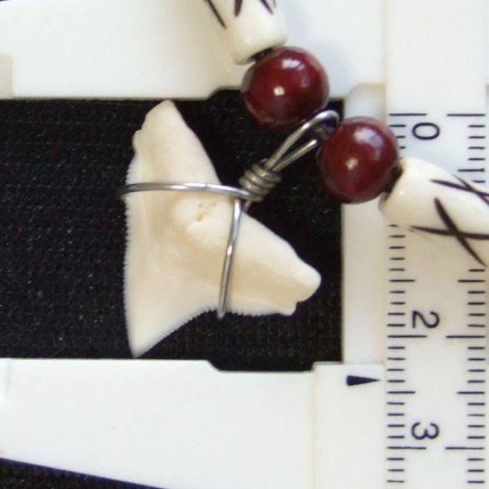 【表示現品】オオメジロザメの歯（上あご）ネックレス - 20755zhb