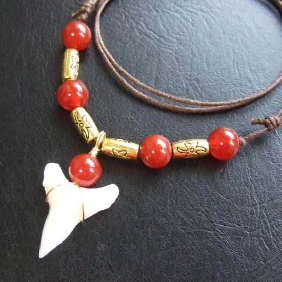 2.5cm メジロザメの歯ネックレス - 20869zhb