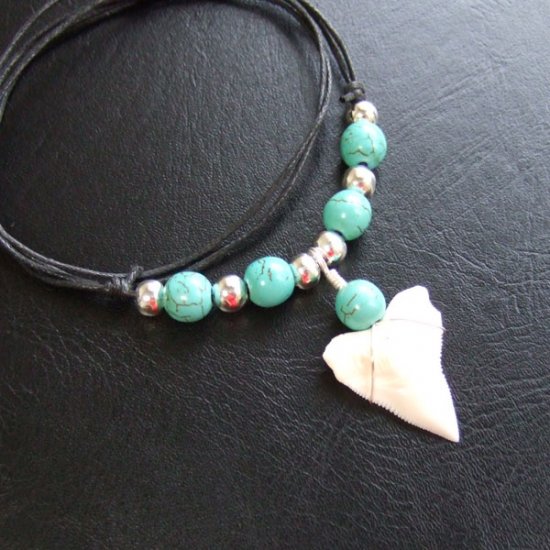 2.5cm メジロザメの歯ネックレス（上あごの歯） - 20870zhb