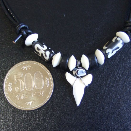 【表示現品】サメの歯ネックレス（オオメジロザメの歯） - 20928zhb