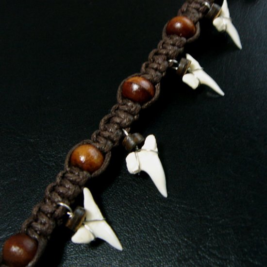 本物のサメの歯アンクレット - 27007esw