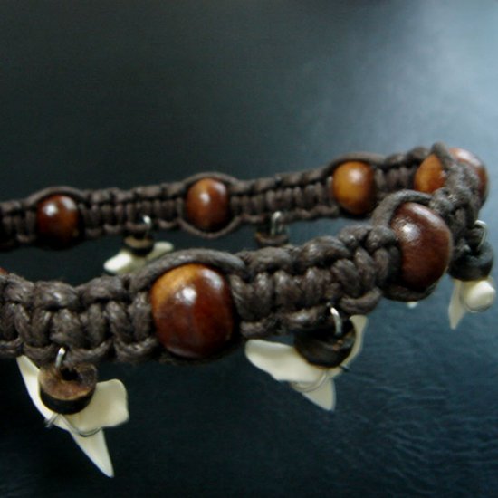 本物のサメの歯アンクレット - 27007esw