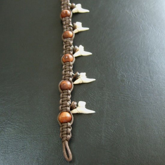 本物のサメの歯アンクレット - 27007esw