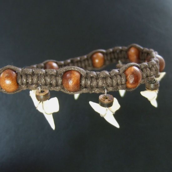 本物のサメの歯アンクレット - 27007esw