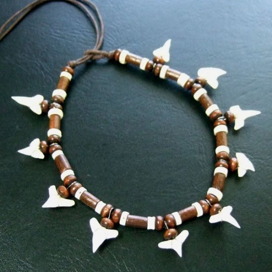 本物のサメの歯アンクレット - 27035ehk