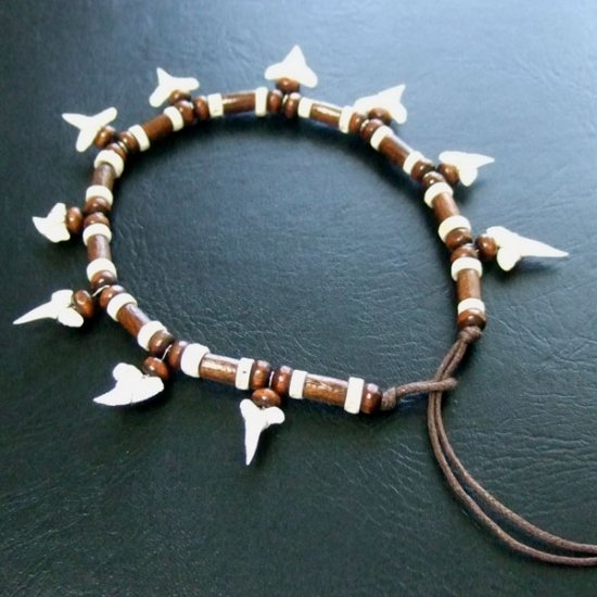 本物のサメの歯アンクレット - 27035ehk