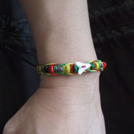 本物のサメの歯コード編みブレスレット - 27051etk