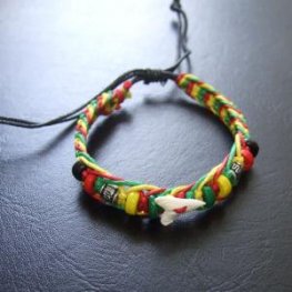 本物のサメの歯コード編みブレスレット - 27051etk