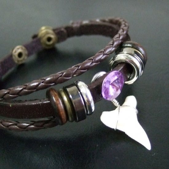 本物のサメの歯ブレスレット - 27180zhb