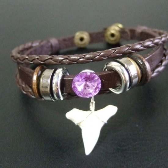 本物のサメの歯ブレスレット - 27180zhb