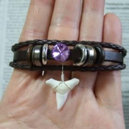 本物のサメの歯ブレスレット - 27180zhb