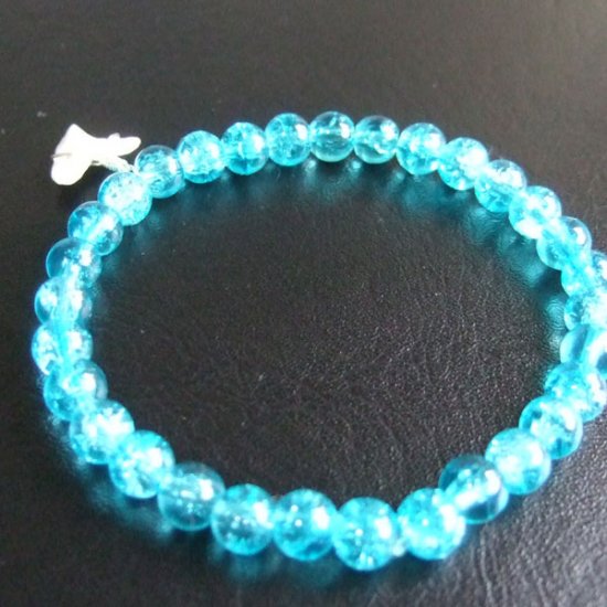 【表示現品】メジロザメの歯　クラッシュグラスビーズ ブレスレット - 27209zhb